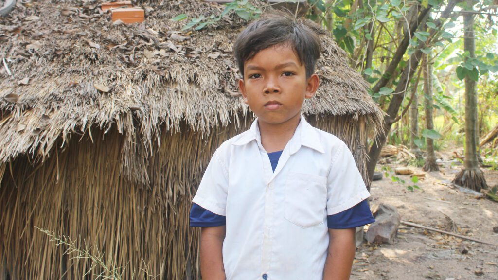 Young boy in Cambodia with a heart condition
