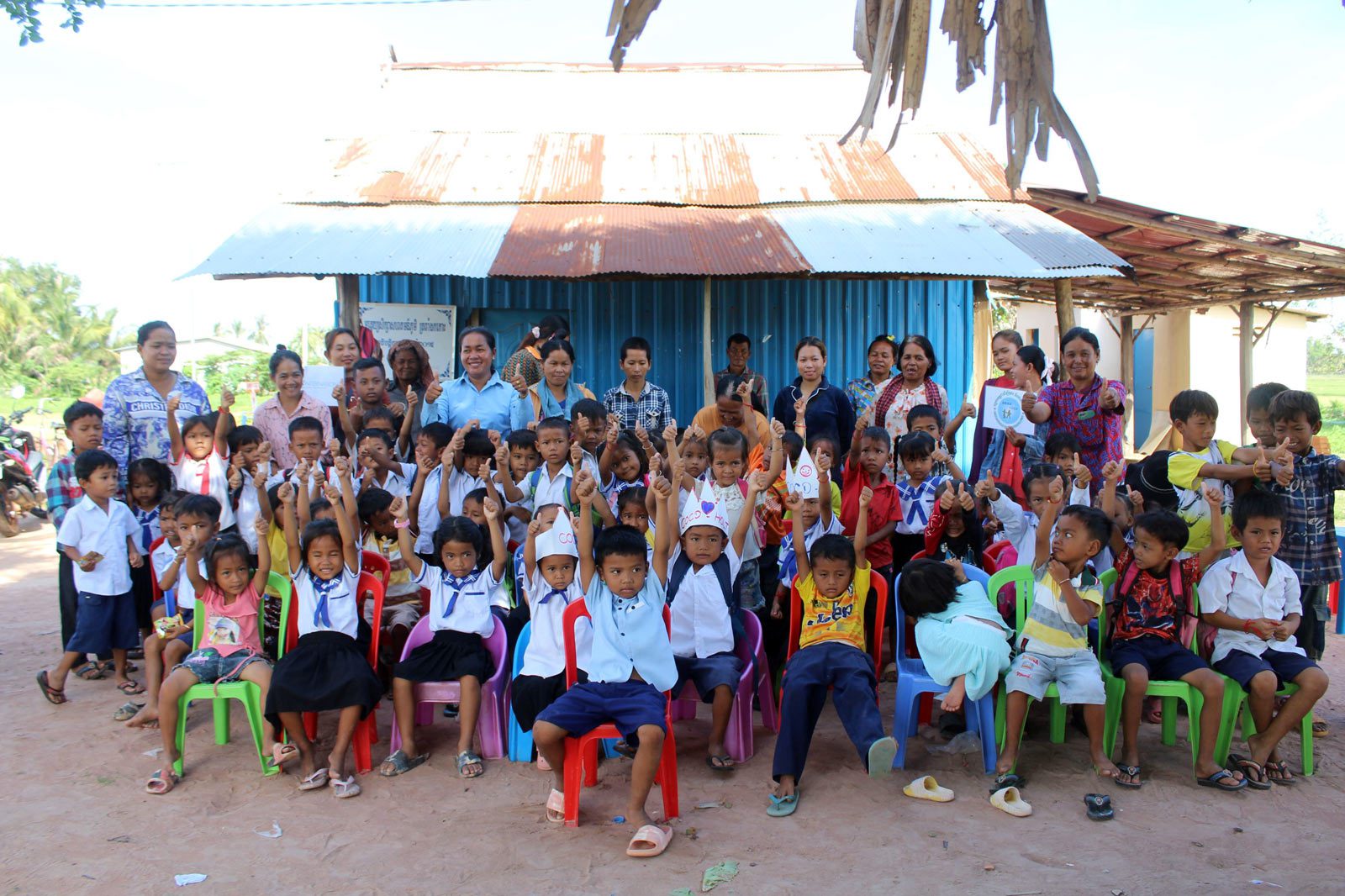 Children celebrate International Children's Day on June 1 at Holt program in Cambodia