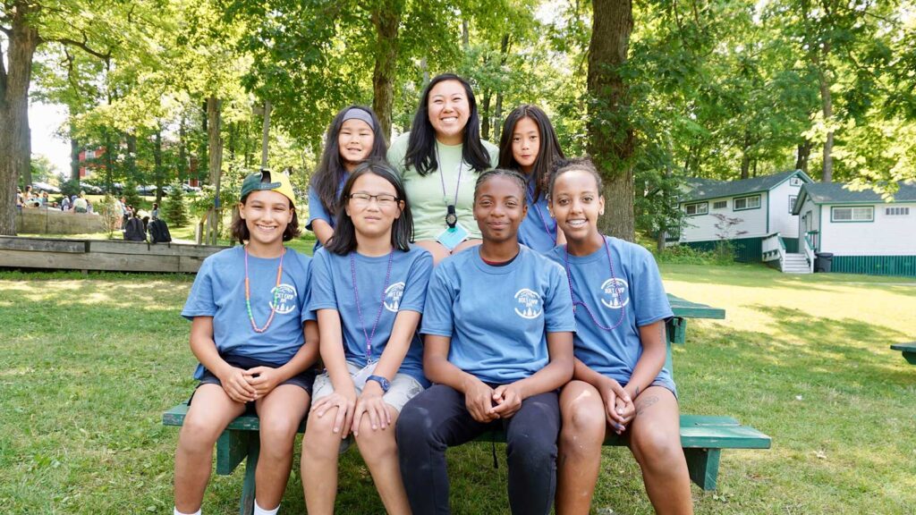 Holt Adoptee Camp campers with their counselor Helena Haase