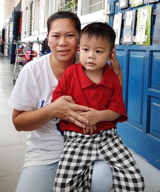 Special education in Vietnam — a mom and her son with autism at Kianh Foundation Center.