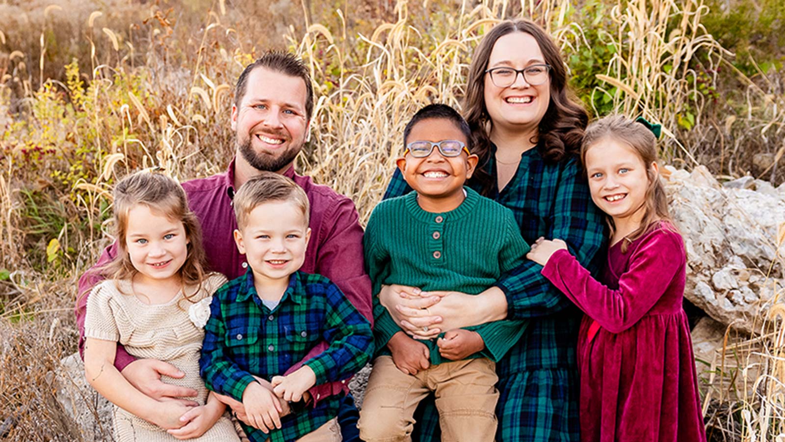 Colombia adoptive family portrait